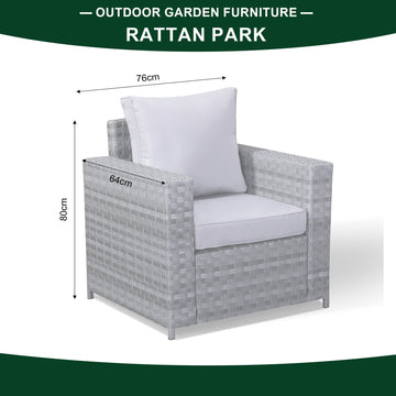 Aster  Arm Chairs In Grey Weave includes weather Cover